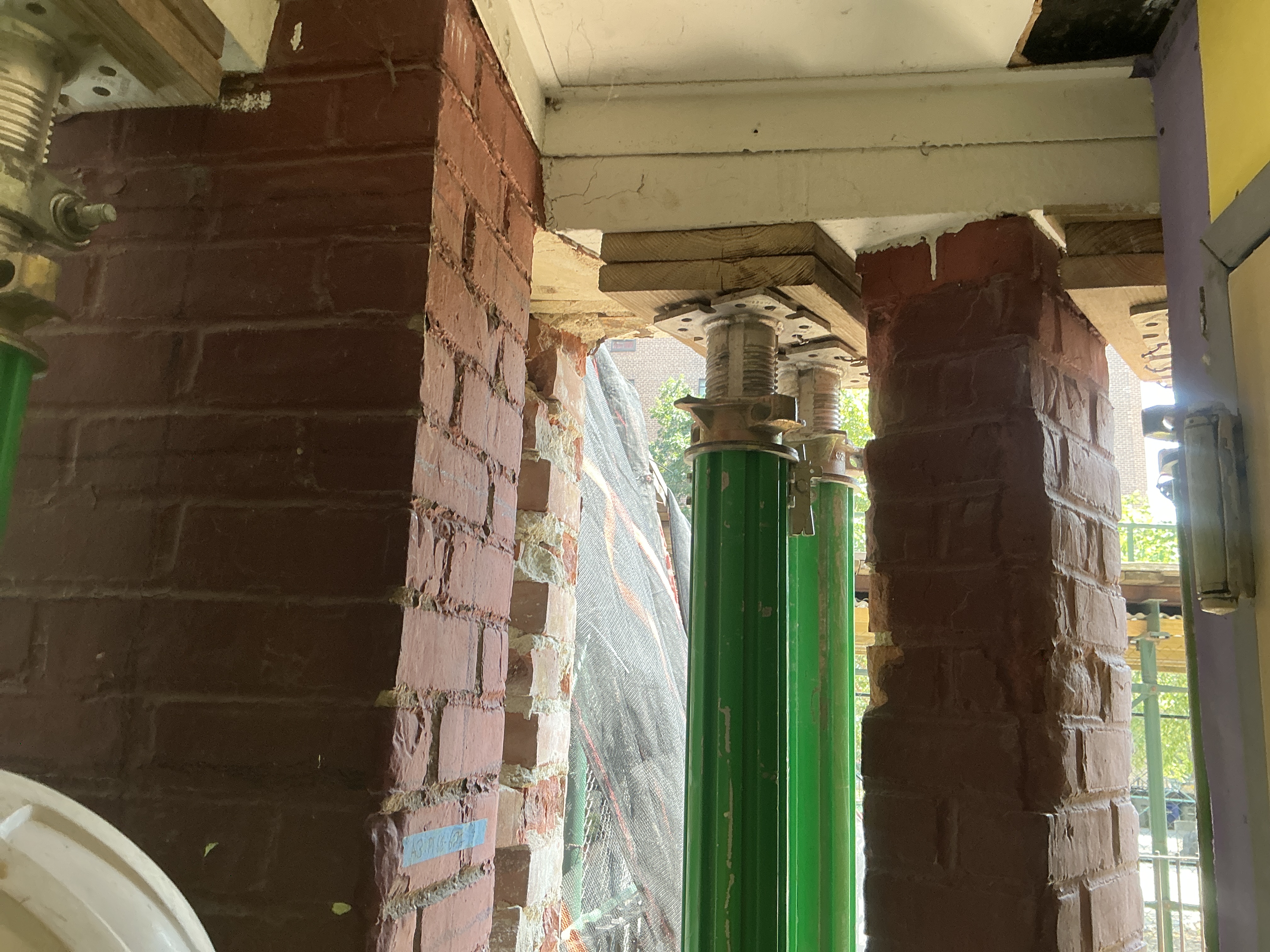 Building restoration work in progress