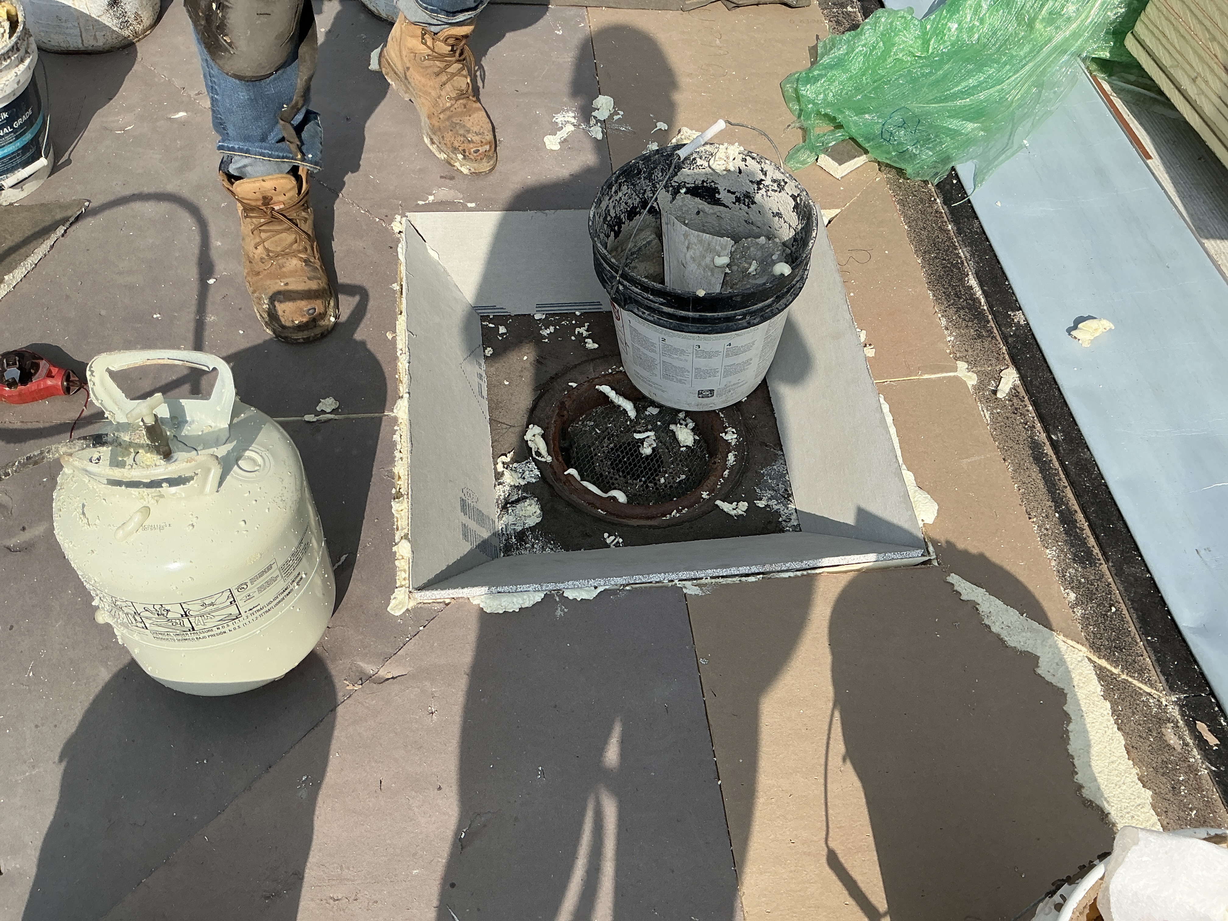 Building facade work