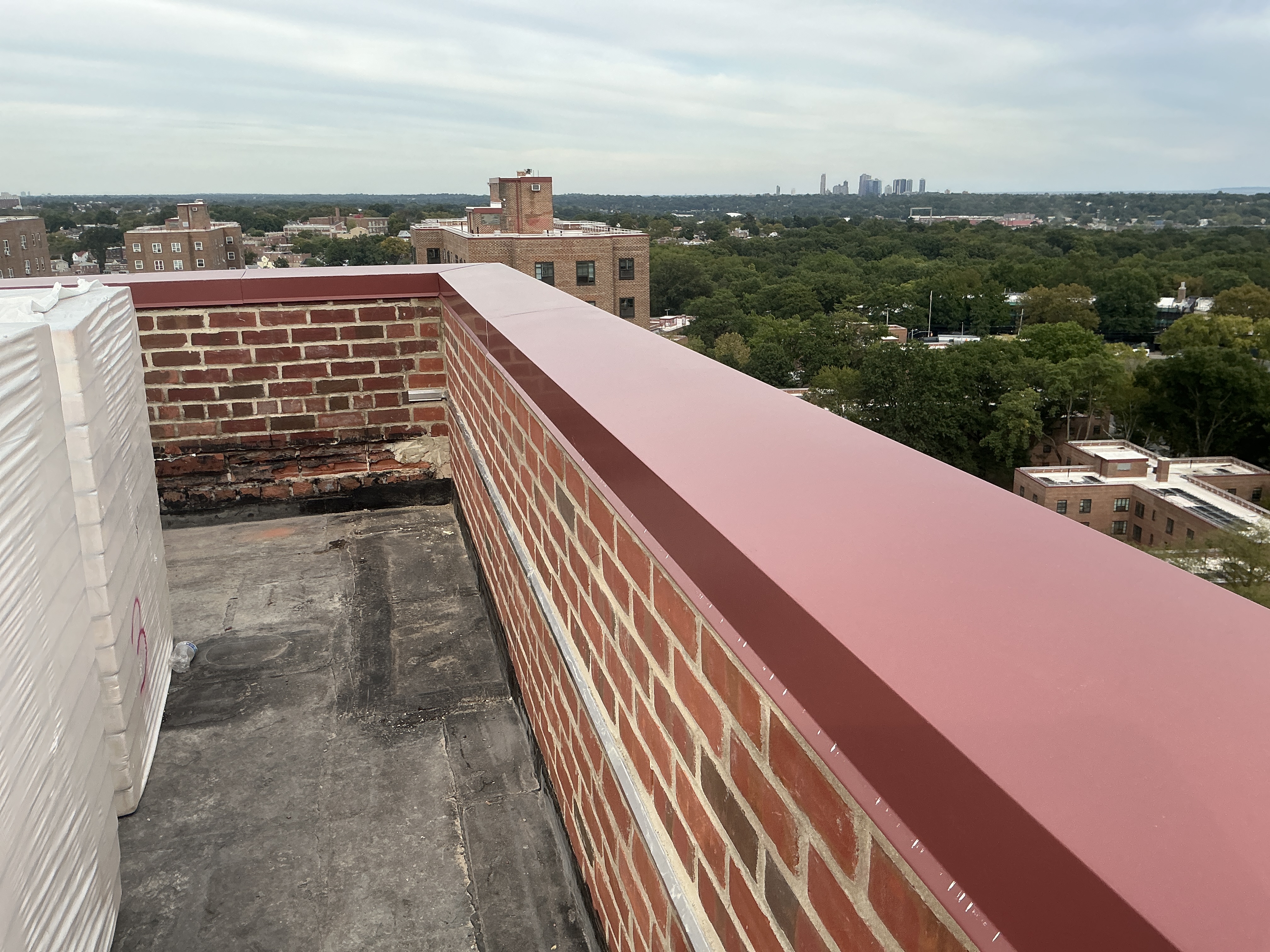 Completed metal coping